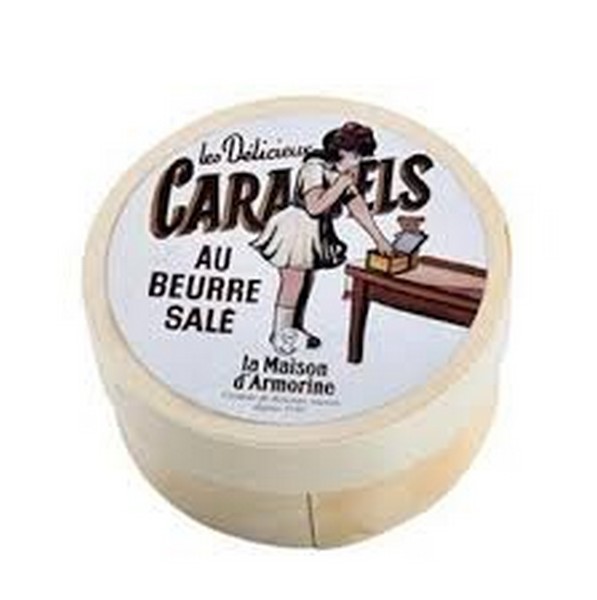 Mini boîte ronde caramels beurre salé SERVEZ VOUS Maison Armorine - 50g