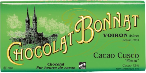 Tablette Cacaco Cusco "Pérou" Noir 75% - Bonnat 100g
