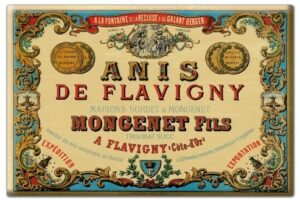 Plaque émaillée des Anis de Flavigny et son style art nouveau Edition limitée