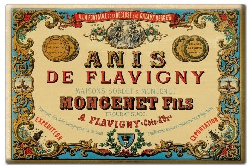 Plaque émaillée des Anis de Flavigny et son style art nouveau Edition limitée